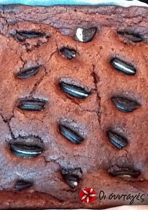 Φωτογραφία της συνταγής Brownies με χαρουπάλευρο και Oreo cookies