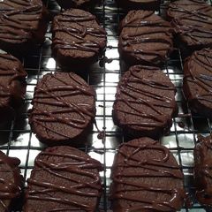 A picture of Chocolate Peppermint Slice and Bake Cookies.