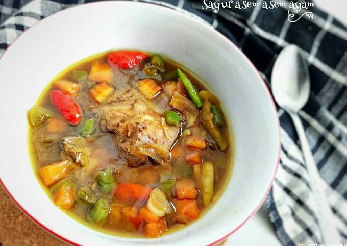 Sayur asem asem daging ayam