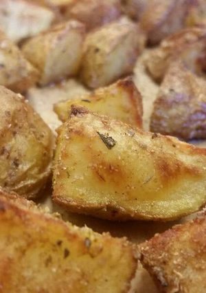 A picture of Coriander Roasted Potatoes.