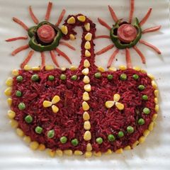A picture of Beetroot Pulao.