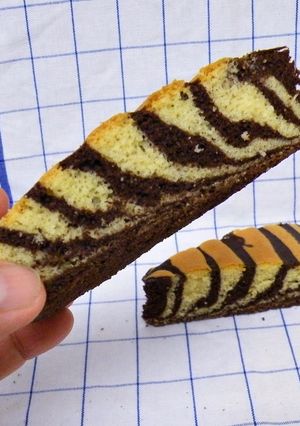 Zebra süti recept fotója