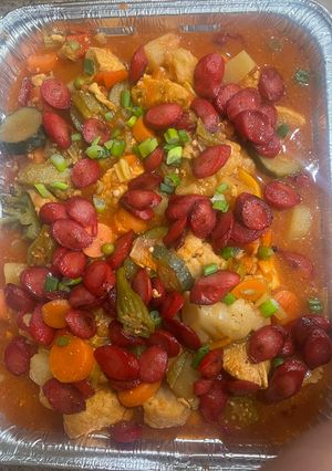 A picture of Chicken Afritada Menudo.