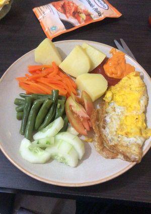 Foto resep Steak telur ceplok untuk diet