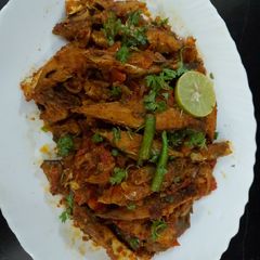 Fish onion and tomato masala A picture of Fish onion and tomato masala.