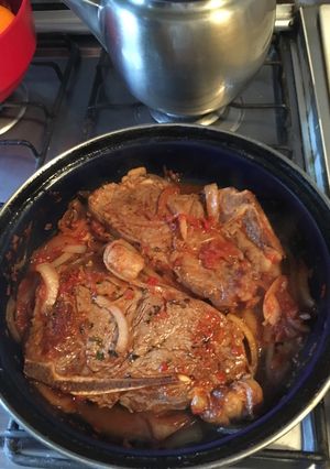 Una foto de Bifes a la criolla