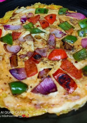 ऑमलेट पिज़्ज़ा (omelette pizza recipe in hindi) रेसिपी मुख्य फोटो