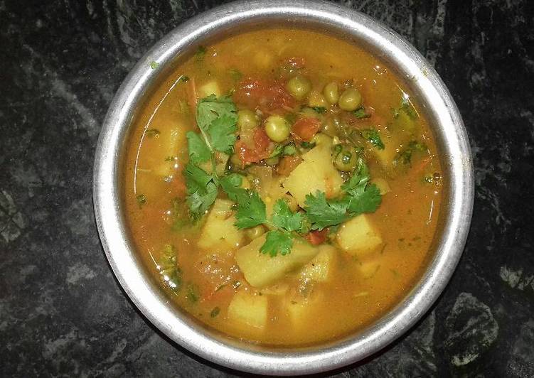 Easiest Way to Make Super Quick Homemade Aloo matar ki sabji
