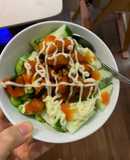 Cơm cá hồi chay từ đu đủ