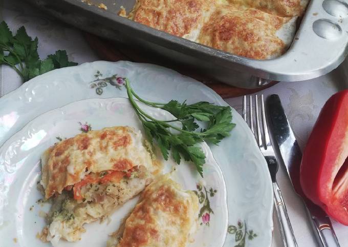 Рыба запечённая в лаваше