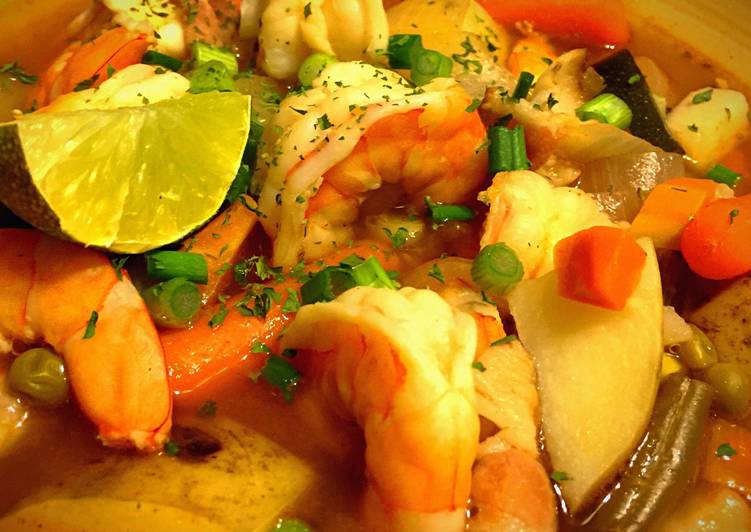 Recipe of Favorite Spicy Bacon &amp; Shrimp Soup