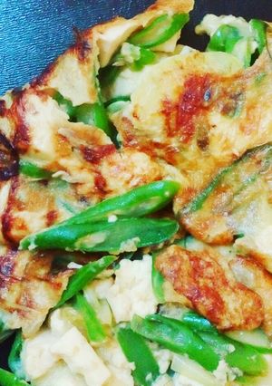 Foto resep Omelet Buncis Tahu (Eat Clean)