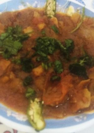 पापड़ की सब्जी(Papad ki sabzi trecipe in Hindi) रेसिपी मुख्य फोटो