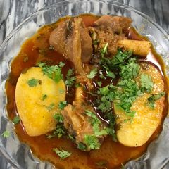 Aloo gosht A picture of Aloo gosht.
