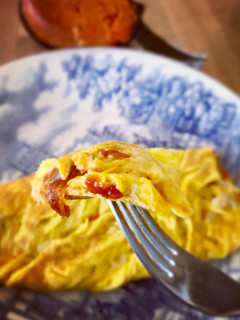 Una foto de Tortilla de sobrasada con queso