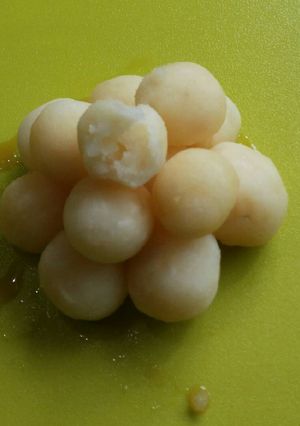 Foto resep Bola Bola Kentang Keju saus Madu Mpasi 13m