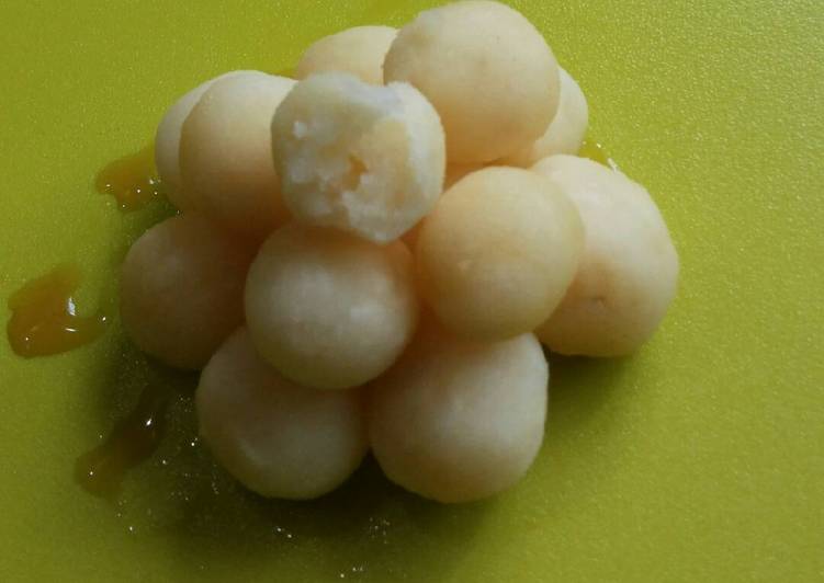 Rahasia Memasak Bola Bola Kentang Keju saus Madu Mpasi 13m yang Renyah