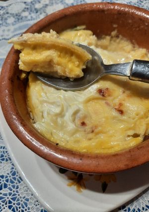 Una foto de Coliflor con huevo y queso