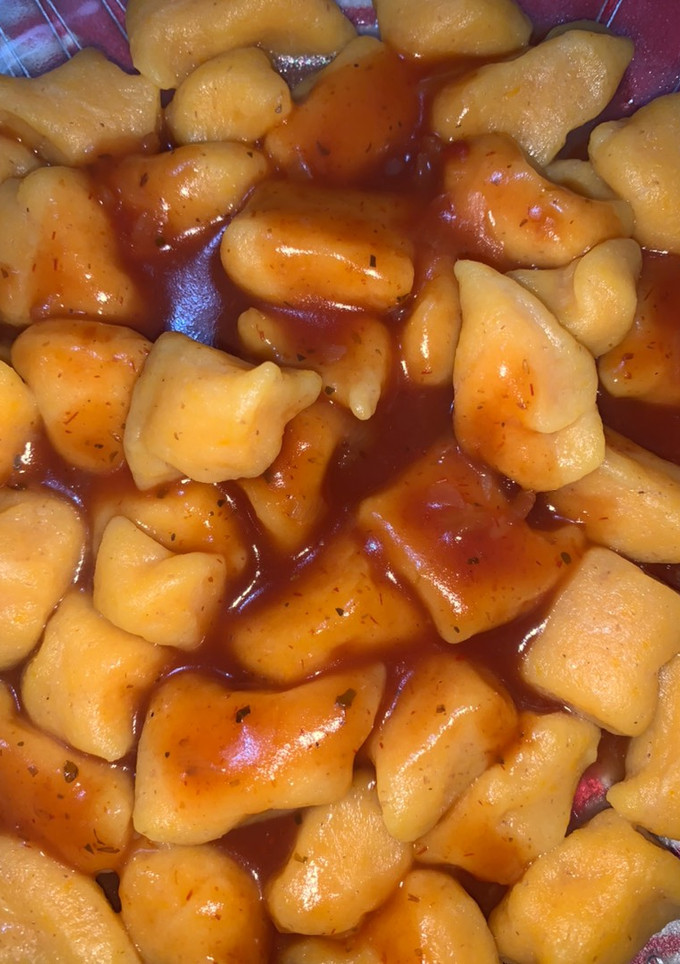 Una foto de Ñoquis de calabaza