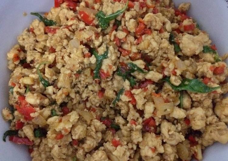 Resep Basil Chicken Minced, Enak