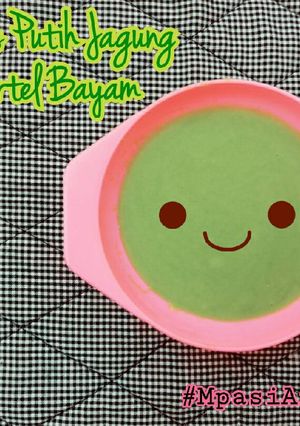 Foto resep Mpasi 6m+ : Pure Beras Putih Jagung Wortel Bayam