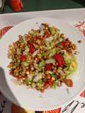 Ensalada de garbanzos crocantes