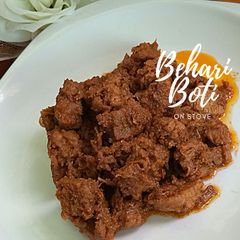 A picture of Behari Beef Boti on stove / Behari Kabab.
