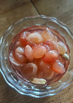 A picture of Bengal currant murabba (karonda).