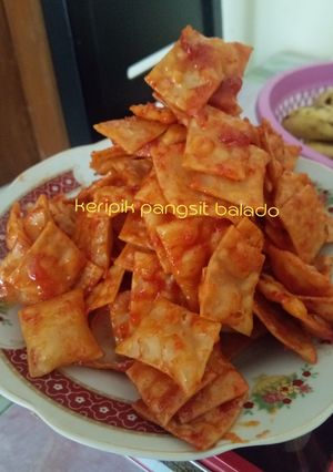 Foto resep Keripik pangsit balado
