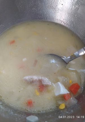 Фото Сырный суп с куриной грудкой.