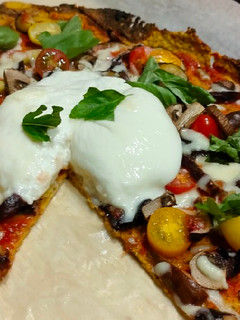 Una foto de Pizza healthy con masa de calabaza