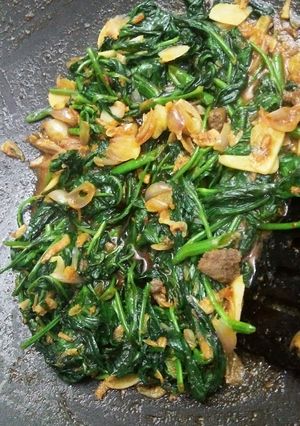 Foto resep Cah kangkung udang rebon
