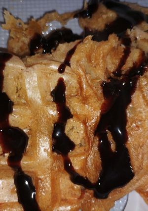 Una foto de Waffles de lentejas turcas