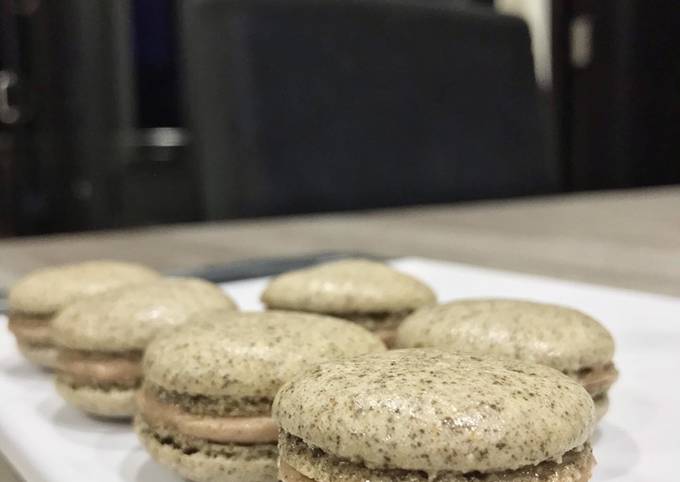 OREO FRENCH OAT MACARON with TIRAMISU BUTTERCREAM