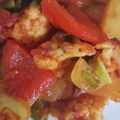 A picture of Vegan rainbow curry.