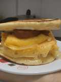 Sánduche🥞de huevo🥓en pancakes🥞🍳🧀!!!