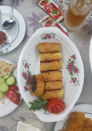 عکسی از دستور کوکو سبزی با نان باگت