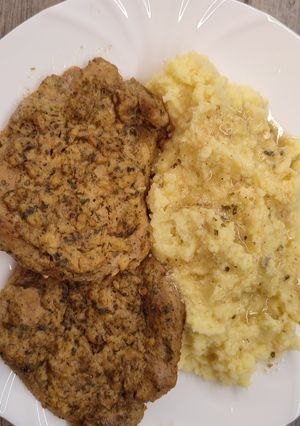 Mustáros fokhagymás sertéskaraj szeletek recept fotója