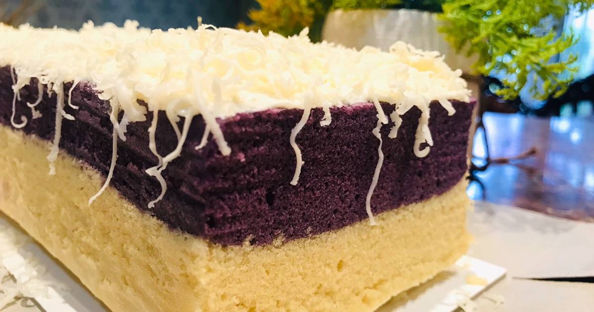 Resep Lapis talas Bogor/ bolu taro kukus oleh Azkaa Cookpad
