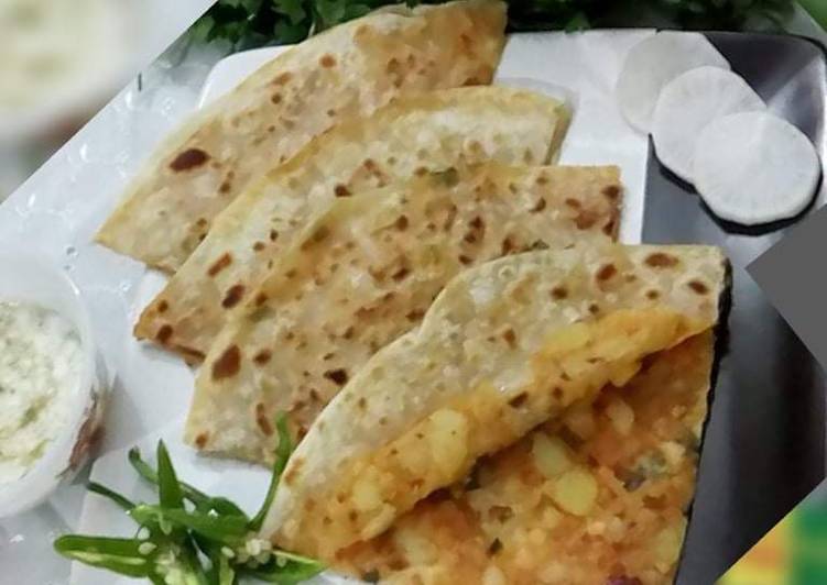 Easiest Way to Make Perfect Potatoes Tandori Chicken Paratha
