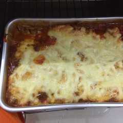 A picture of Beef lasagna.