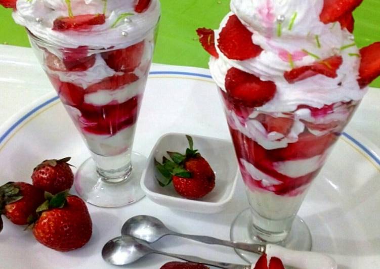 Simple Way to Prepare Quick Strawberry cream | Satisfying Recipe | So Delicious !