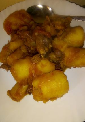 A picture of Fried matoke.