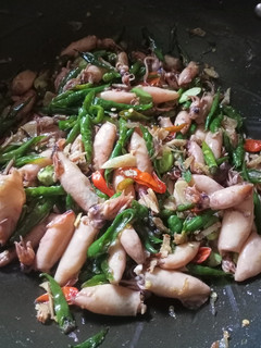 Foto resep Oseng cumi asin Pete cabe ijo