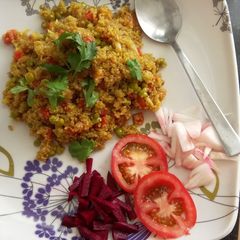 A picture of Healthy breakfast with quinoa.