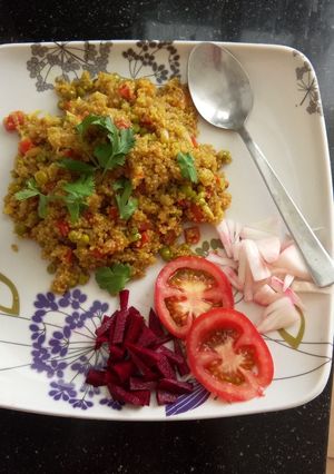 A picture of Healthy breakfast with quinoa.