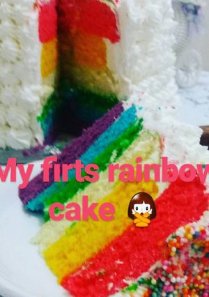 Foto resep Rainbow cake kukus