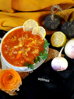عکسی از دستور سوپ شلغم solmaz