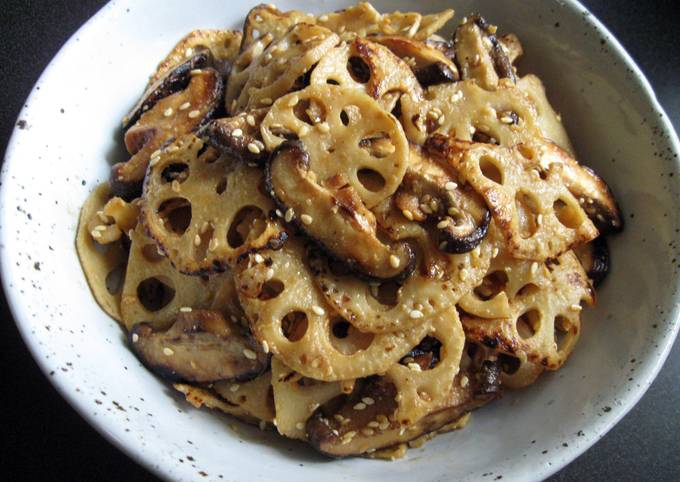 Shiitake & Lotus Root ‘Goma-ae’