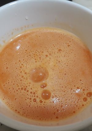 A picture of Apple and carrot purree.